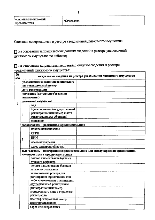 Уведомление о возникновении залога движимого имущества 2022 образец