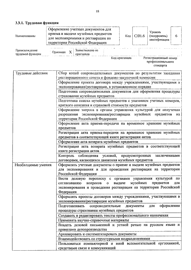 Учетная карточка музея образец