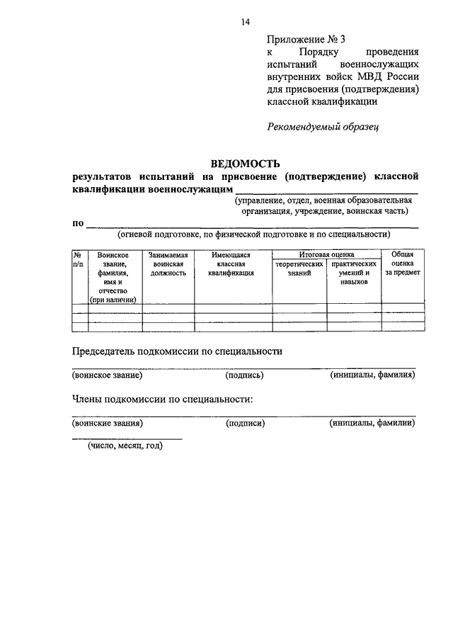 Приказ на присвоение классности водителю образец