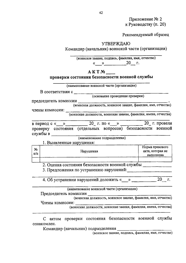 Образец акта приема передачи документов по воинскому учету
