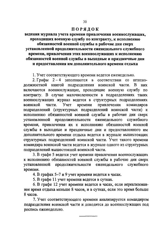 Журнал переработки военнослужащих образец