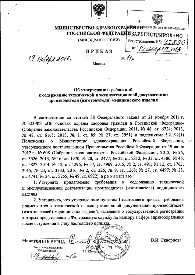 Приказ минздрава россии 198н. Приказ Минздрава. Эксплуатационные документы медицинских изделий. 1н приказ Минздрава. Эксплуатационный документ медицинской техники.