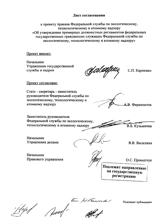 Приказ о согласовании договоров образец
