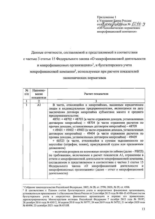 УКАЗАНИЕ ЦБ РФ от 28.12.2021 N 6044У"ОБ ЭКОНОМИЧЕСКИХ НОРМАТИВАХ МИКРОФИНАНСОВОЙ КОМПАНИИ"(Зарегистрировано в Минюсте РФ 31.01.2022 N 67062)