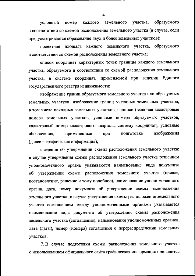 Правила подготовки схем расположения земельных участков на кадастровом плане территории