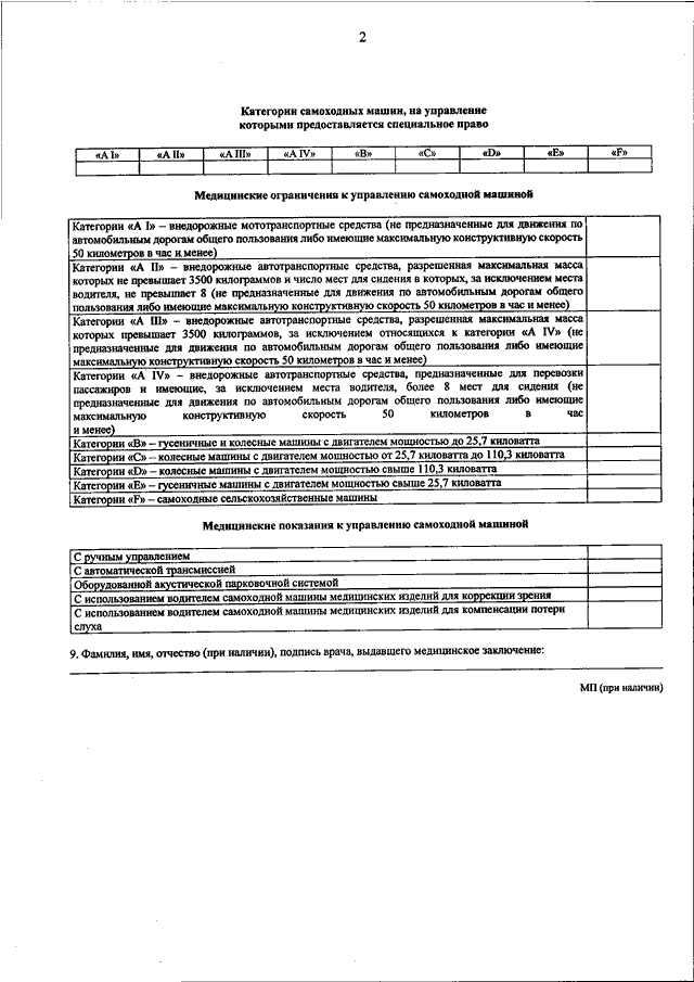 Справка на тракторные права 2022 медицинская образец