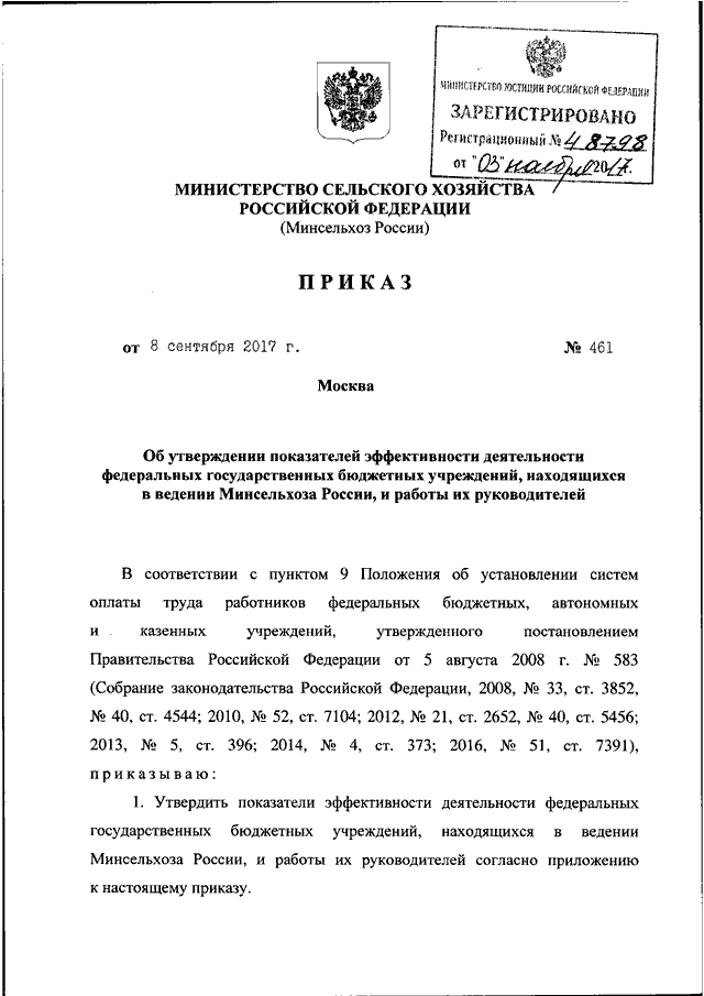 Об утверждении показателей