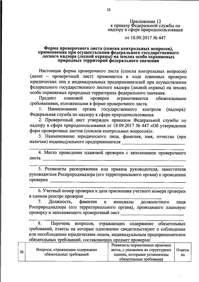 План проверок росприроднадзора