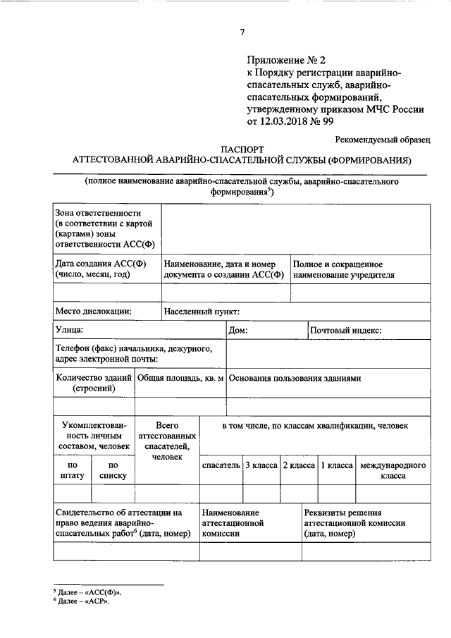 Приказ аварийно спасательного формирования