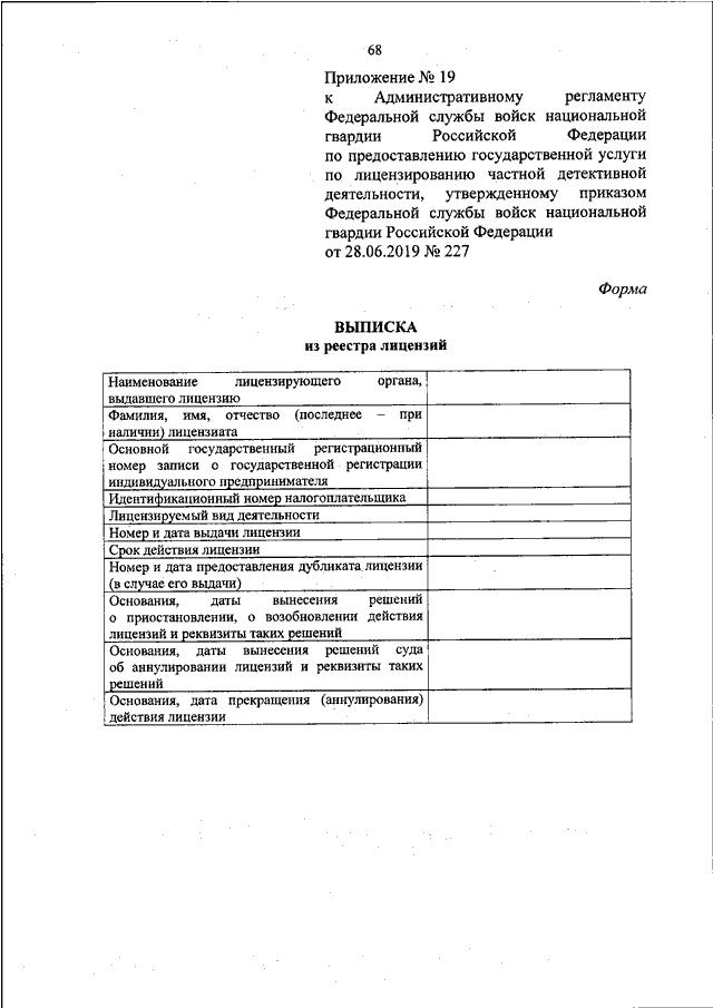 Анкета росгвардии образец