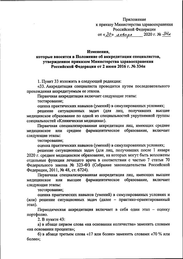 Список документов для аккредитации медицинских работников