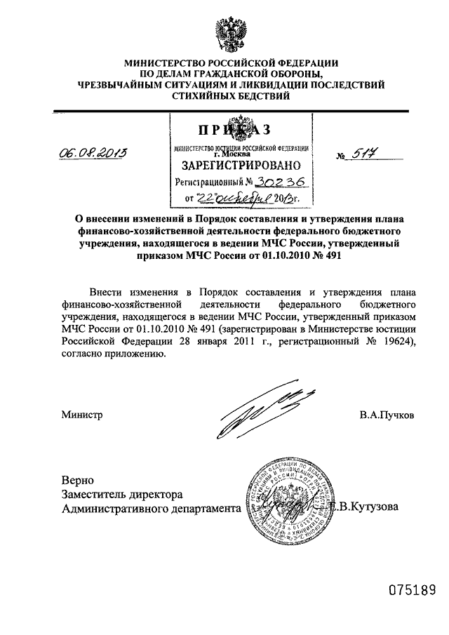 ПРИКАЗ МЧС РФ От 06.08.2013 N 517 "О ВНЕСЕНИИ ИЗМЕНЕНИЙ В ПОРЯДОК.